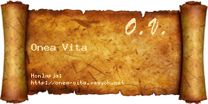 Onea Vita névjegykártya